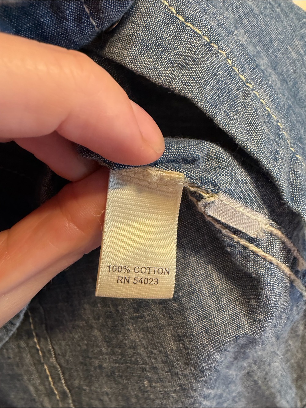 Denim Western Pearl Snap Front Shirt - Picture 7 of 7